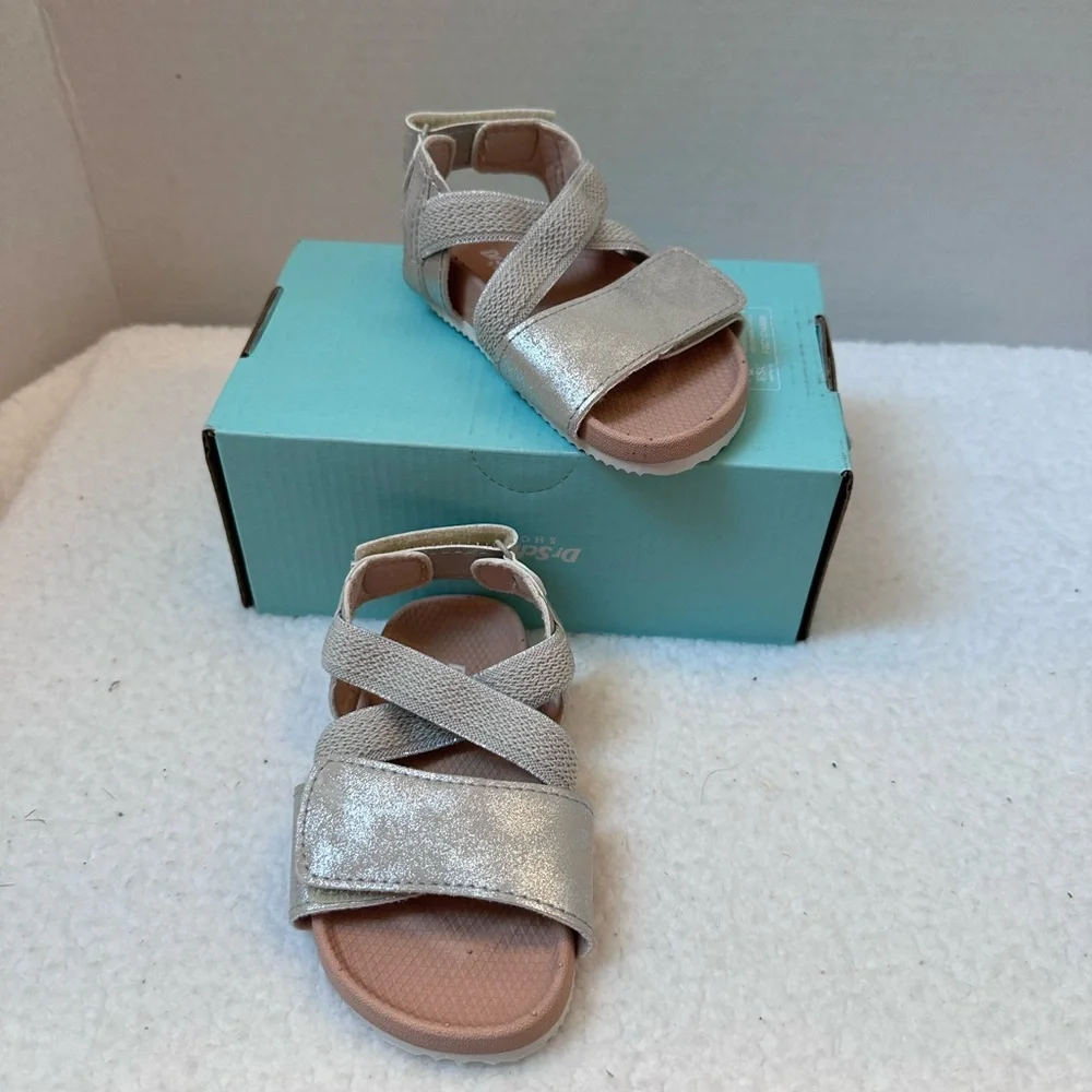 Kids Metallic Gold Strappy Sandals